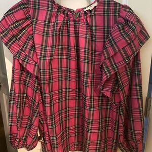 Entro (Anthropologie) Plaid Blouse